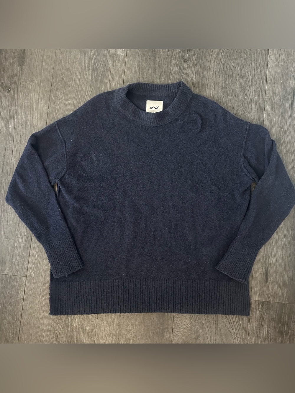 💜2 For $25💜 Aerie Navy Oversized Crewneck Knit Sweater